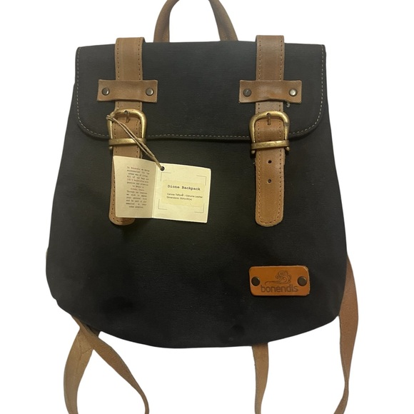 Bonendis Handbags - Bonendis Black and Tan Women's Backpack